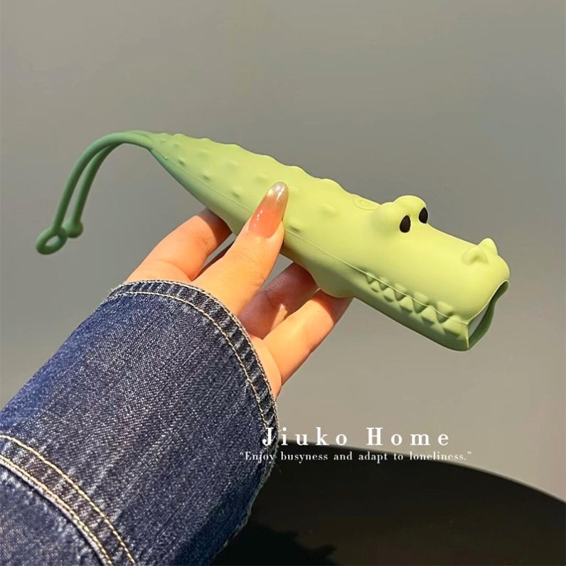 可爱鳄鱼手电筒强光充电小型便携超长续航儿童手电充电式耐用家用