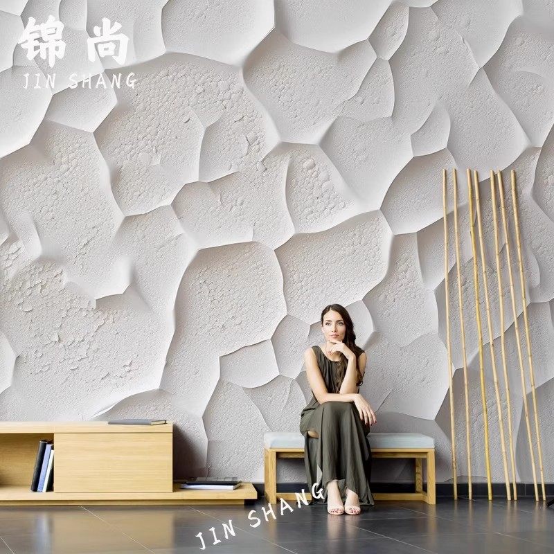 工业风客厅电视背景墙壁纸创意3d立体水泥墙纸浮雕肌理直播间壁布,家装主材,定制壁画,淘宝优惠券,粉丝福利购,淘宝优惠卷