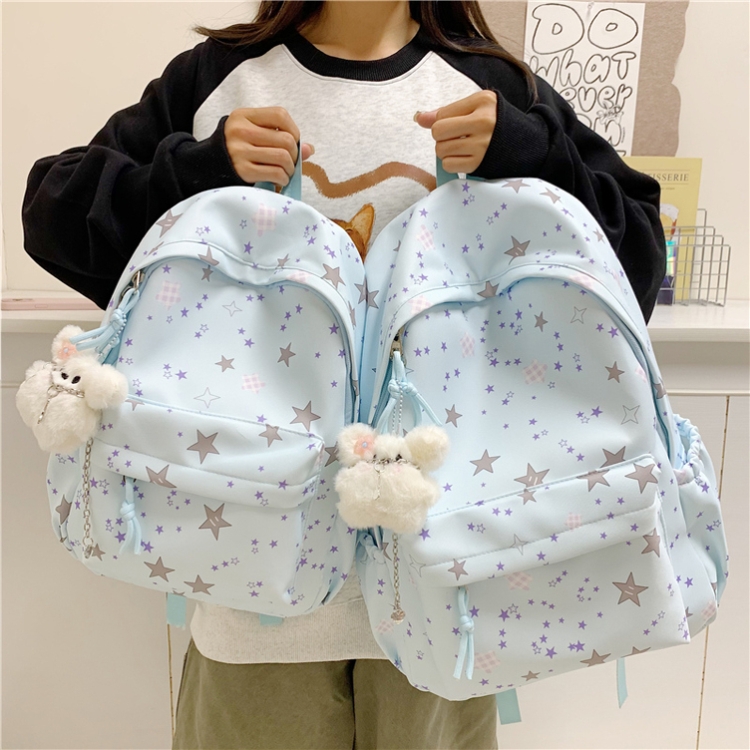 夏季星星ins风书包初中女生高颜