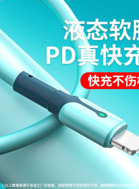 法兰琪适用苹果14promax数据线快充车载PD冲电线iPhone13Pro手机充电线器typec转lightnin接口12通用加长2米