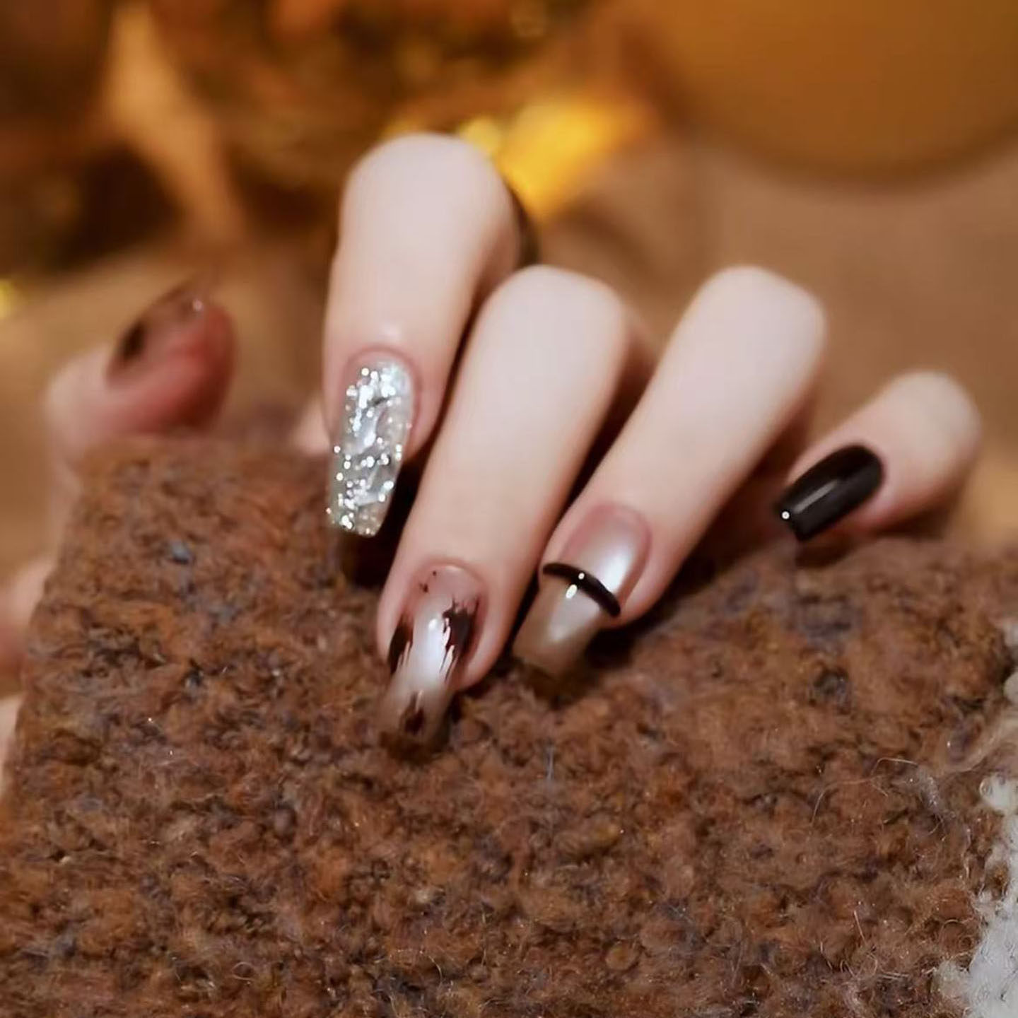 秋冬新款氛围感豹纹美甲手工制作气质显白日常穿搭可拆卸穿戴甲,彩妆/香水/美妆工具,穿戴甲/甲片,淘宝优惠券,粉丝福利购,淘宝优惠卷