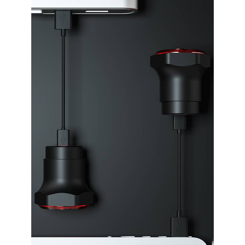 MEROCA自行车智能感应刹车MX2山地车尾灯usb充电防水骑行支架后灯