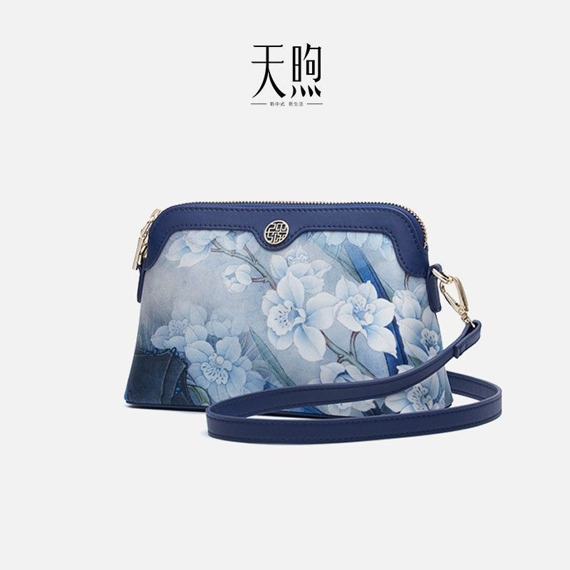 母亲节礼物斜挎小包女新中国风桑蚕丝单肩包中年妈妈包手拿包手包