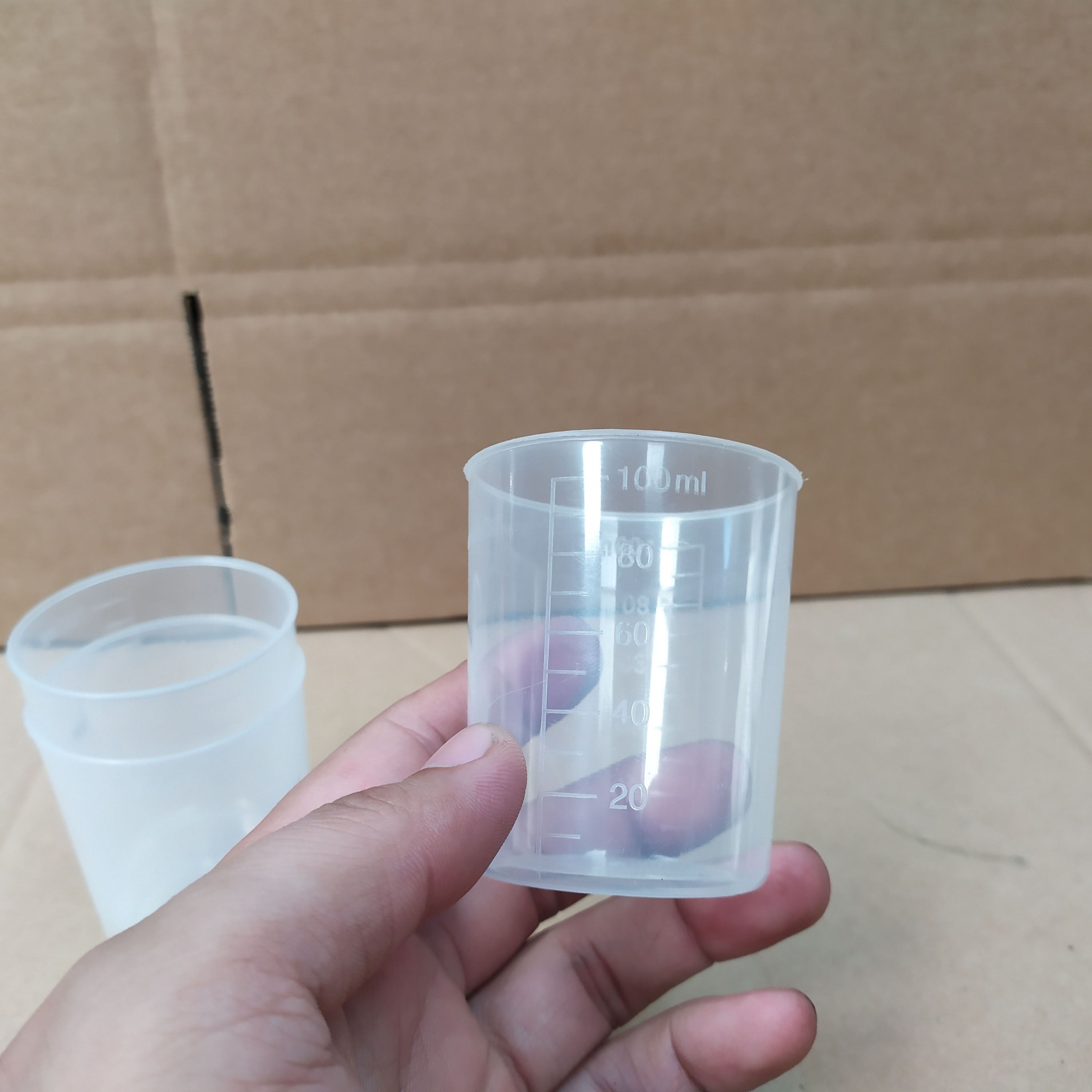 塑料量杯农药专用计量杯一次性小杯子100/50毫升测量带刻度量桶