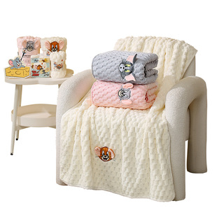 TomandJerry猫和老鼠家用可爱浴巾女吸水学生宿舍洗澡毛巾干发帽