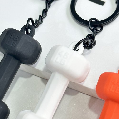 定制运动周边钥匙扣挂件哑铃片壶铃miu风包挂件挂饰配件加工定制
