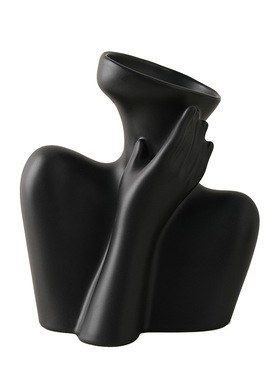 贝汉美侘寂陶瓷人体艺术花瓶家居客厅插花装饰摆件亚马逊跨境热采