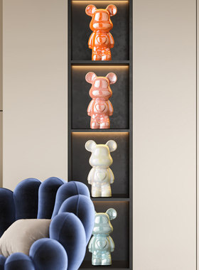 电视柜壁龛摆件暴力熊摆件客厅酒柜玄关家居装饰品轻奢高档新款