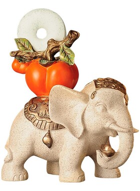 大象一对摆件创意家居客厅玄关事事如意酒柜电视柜装饰品轻奢高档