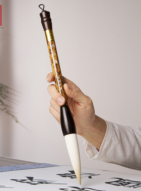 沈建英毛笔套装高档专业书法斗笔善琏湖笔大毛笔大号特大对联春联国画专用文房四宝大字笔墨对联专用兼毫提斗