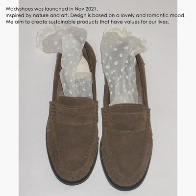 真皮复古圆头一脚蹬乐福女鞋