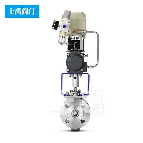 气动V型球阀调节阀比例比例不锈钢法兰高温纸浆颗粒切断阀门VQ647