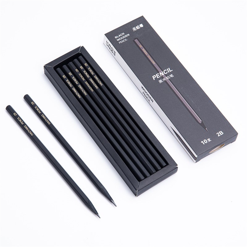 抢高档黑木铅笔六角杆铅笔小学生专用HB铅笔幼儿园书写铅笔无铅毒