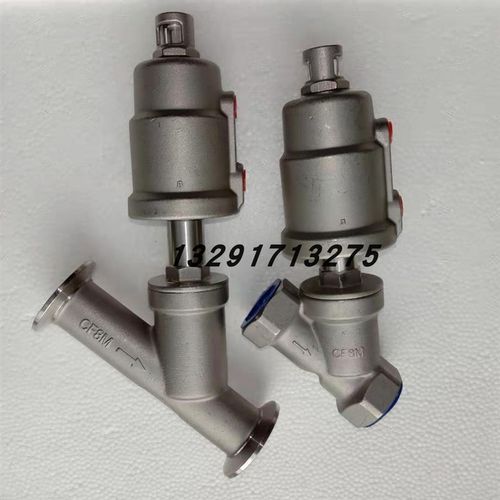 不锈钢角座阀气动法兰角阀Y型304螺纹内牙角座阀高温蒸汽阀4分