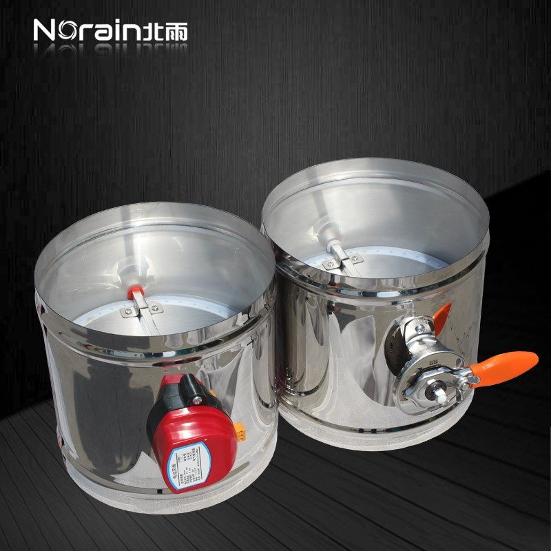 201不锈钢手动风阀 圆形风量调节阀硅胶密闭阀门风门蝶阀 DN150mm