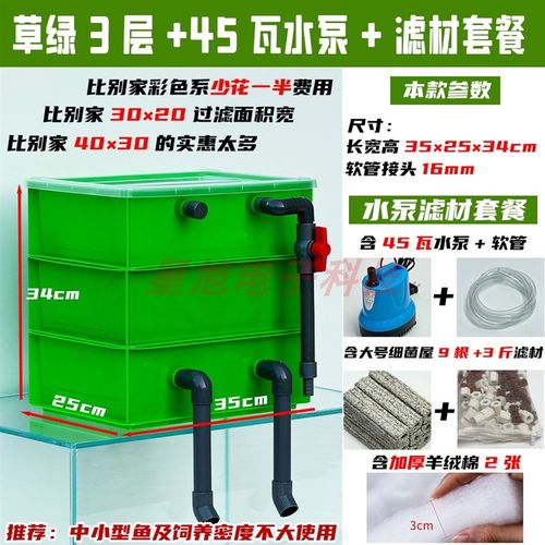 心诺萌宠滤水盒周转箱过滤箱鱼池水循环系统鱼缸过滤器上滤滴流盒