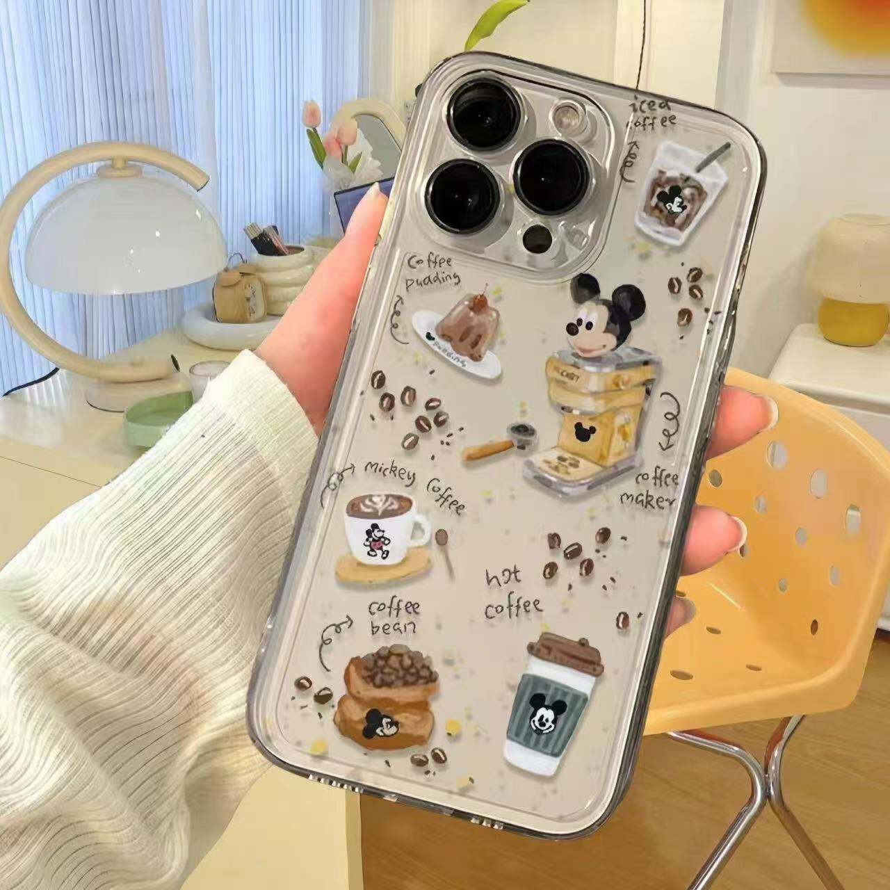 适用苹果15promax手机壳新款iphone14高级13pro卡通12米老鼠11可爱8plus小众7男女款x全包xs透