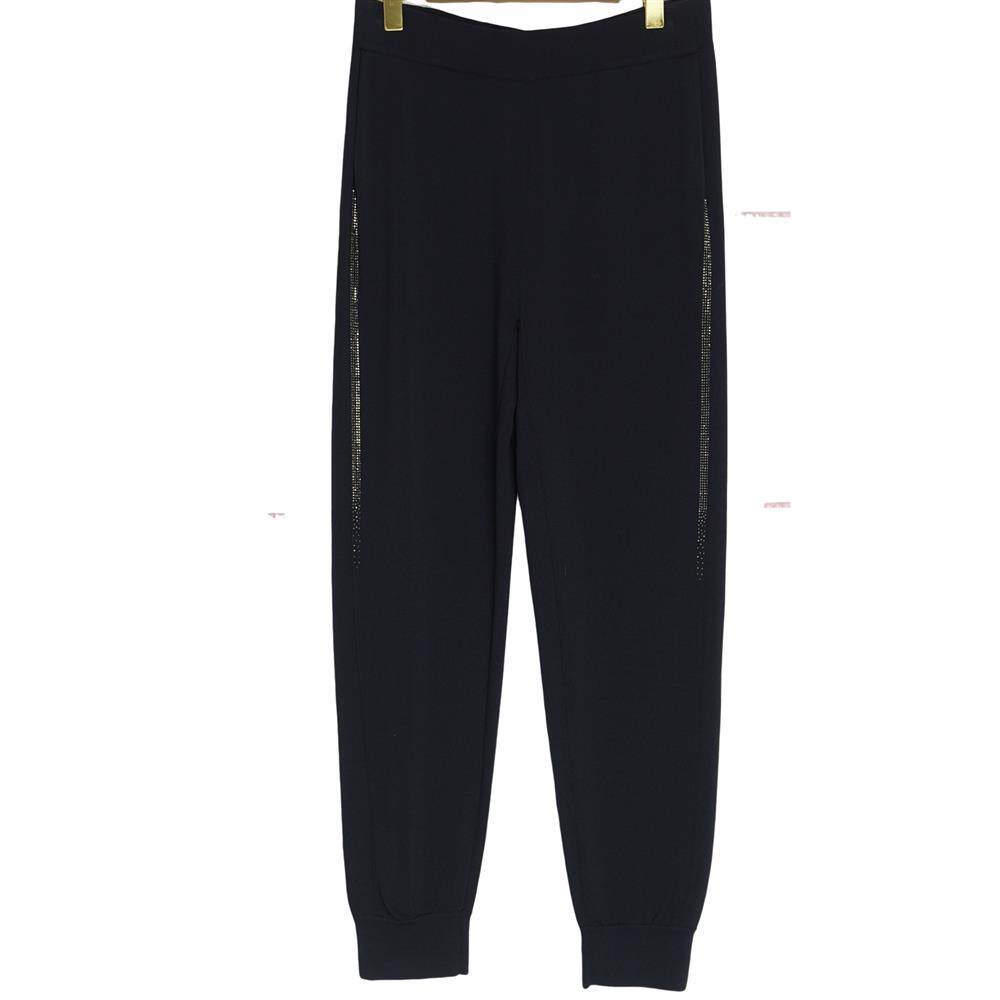 l牌精选品牌女装高端休闲时尚气质百搭女藏蓝色裤子睐a3-62189