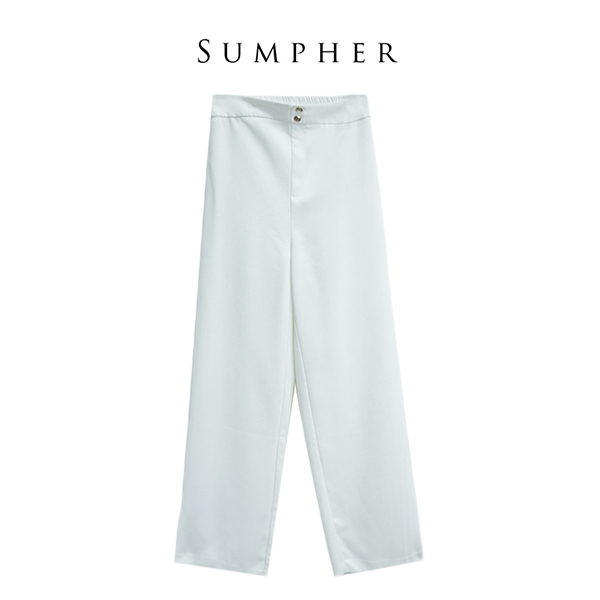 YWR精选专柜撤柜新款秋女装时尚高端气质白色裤子-96161