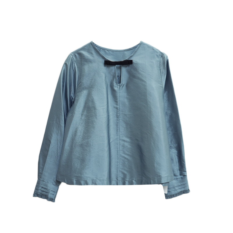 【莹莹高定】新品国风高定款新中式高端大气蓝色上衣-6A338