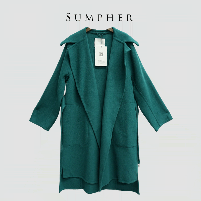 【广州杰哥Jack】Sumpher米家专柜时尚高端气质深绿色大衣-18009