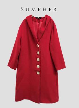 【广州杰哥Jack】Sumpher哥文家专柜新款时尚大红色大衣-482000