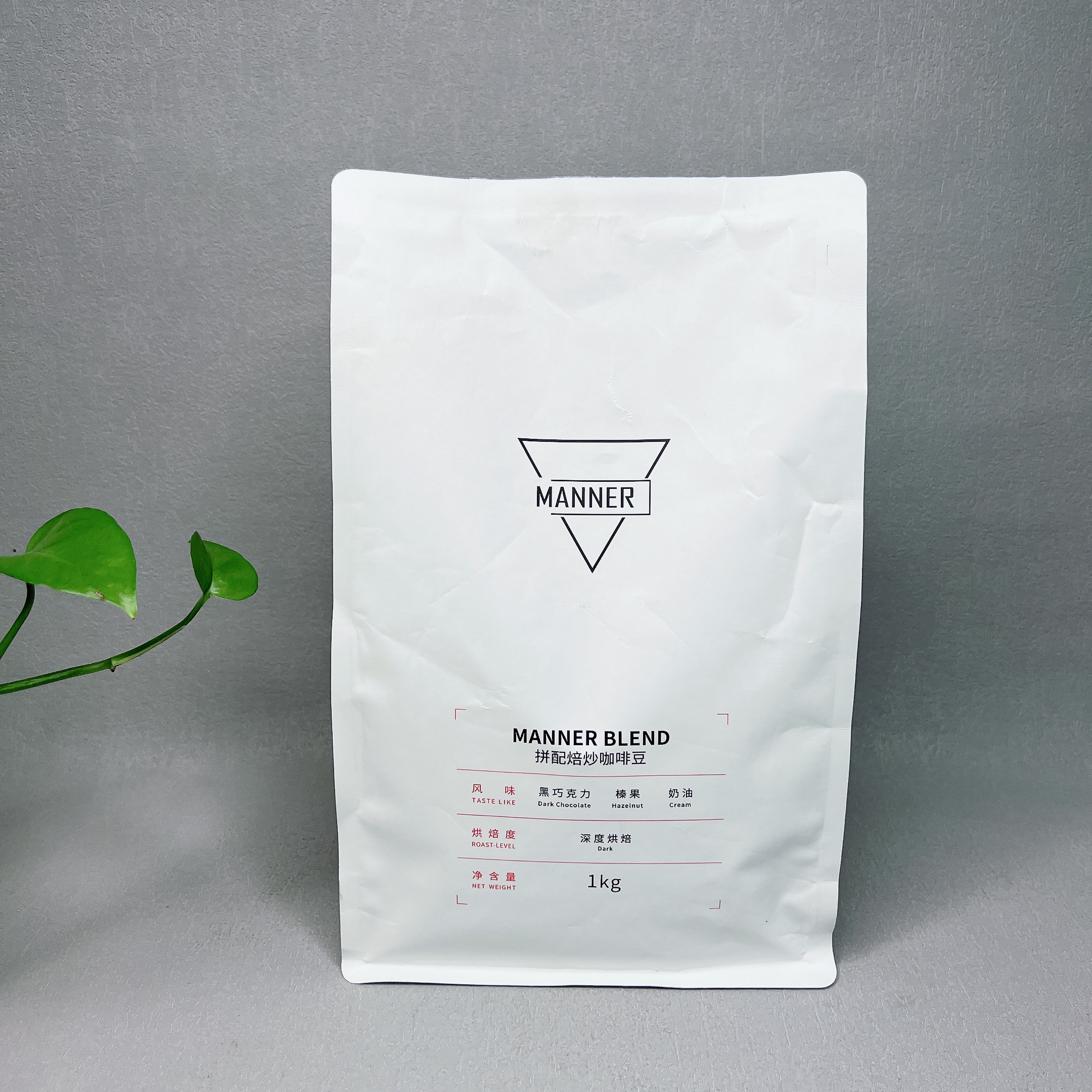 特价 拼配焙炒阿拉比卡咖啡豆1kg深度烘焙黑巧克力榛果奶油风味