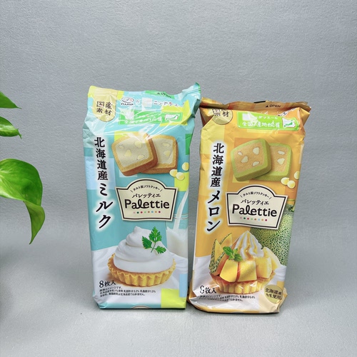 临期日本进口北海道牛奶蜜瓜奶油味夹心曲奇80g夹心饼干8枚入零食