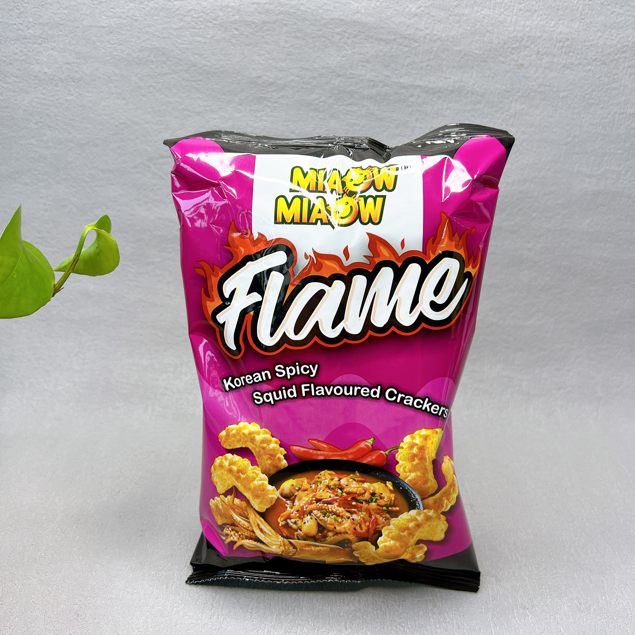 临期 马来西亚进口韩式香辣风味妙妙鱿鱼味卷50g网红休闲膨化零食