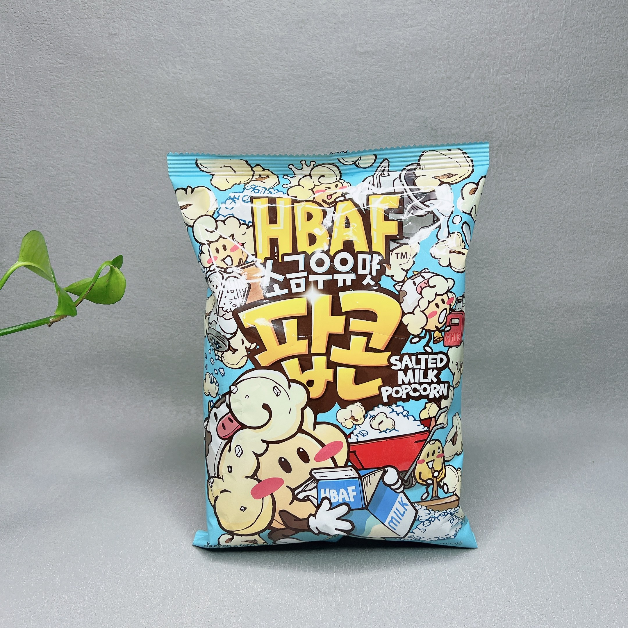 特价 韩国进口咸牛奶味爆米花80g膨化食品网红休闲零食下午茶小吃