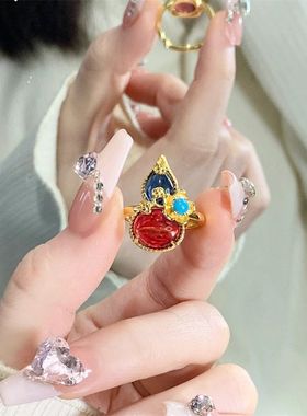 把福气戴在指尖!新中式葫芦戒指小众典雅气质古风福禄指环送女友