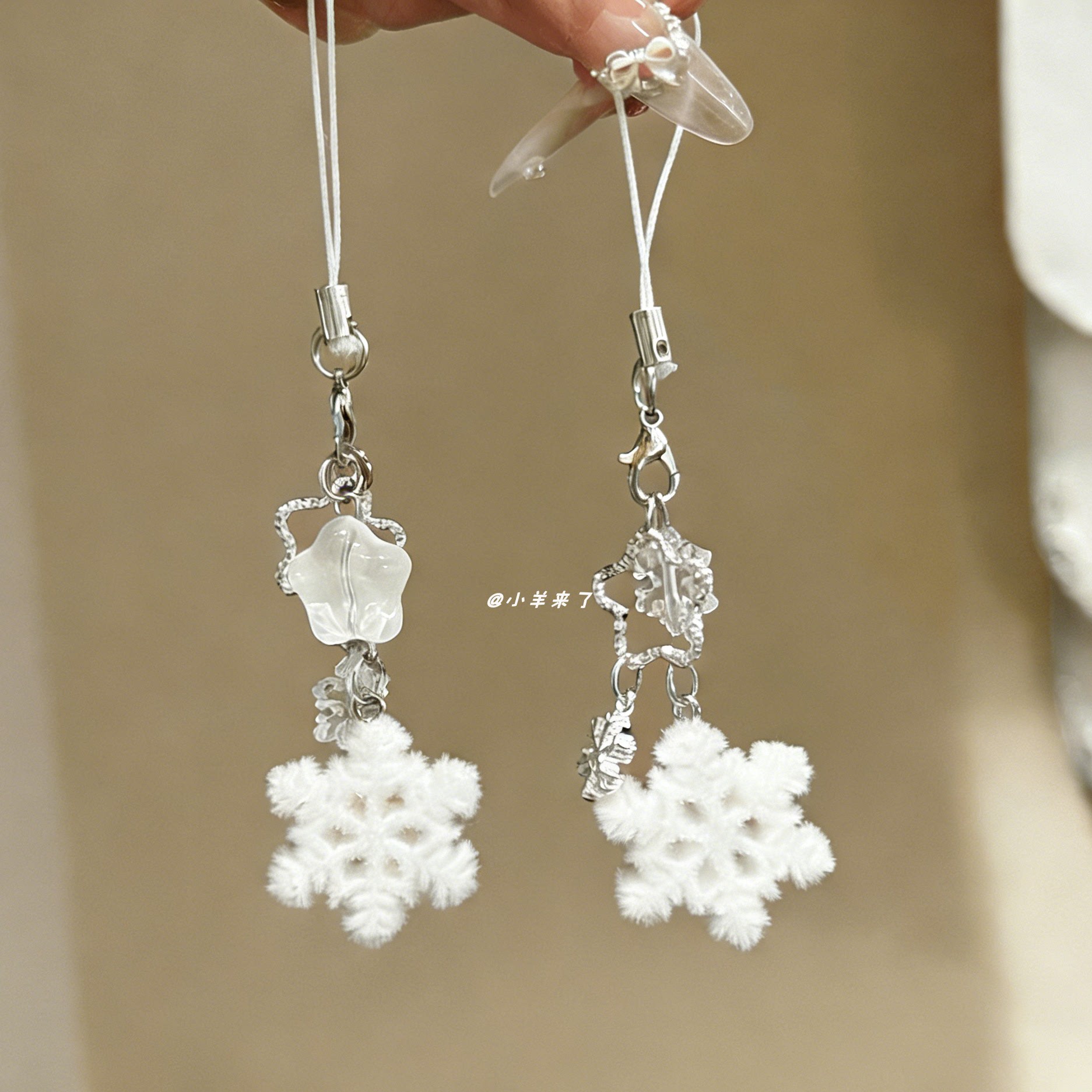 送你冬日的第一片雪花挂件