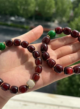 原创西藏高原老料牛角手串男保真高档文玩老型珠手链盘玩收藏情侣