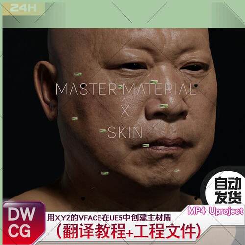 用XYZ的VFace在UE5中创建皮肤材质 案例 Unreal Master Material