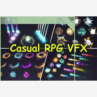Unity Casual RPG VFX 1.0内置URP休闲RPG游戏攻击粒子手绘特效包
