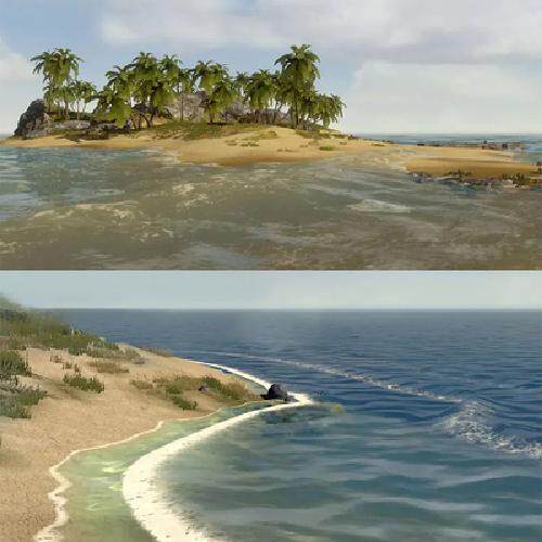 Unity交互海洋水特效系统 海洋海水波浪泡沫渲染 场景CG素材0016