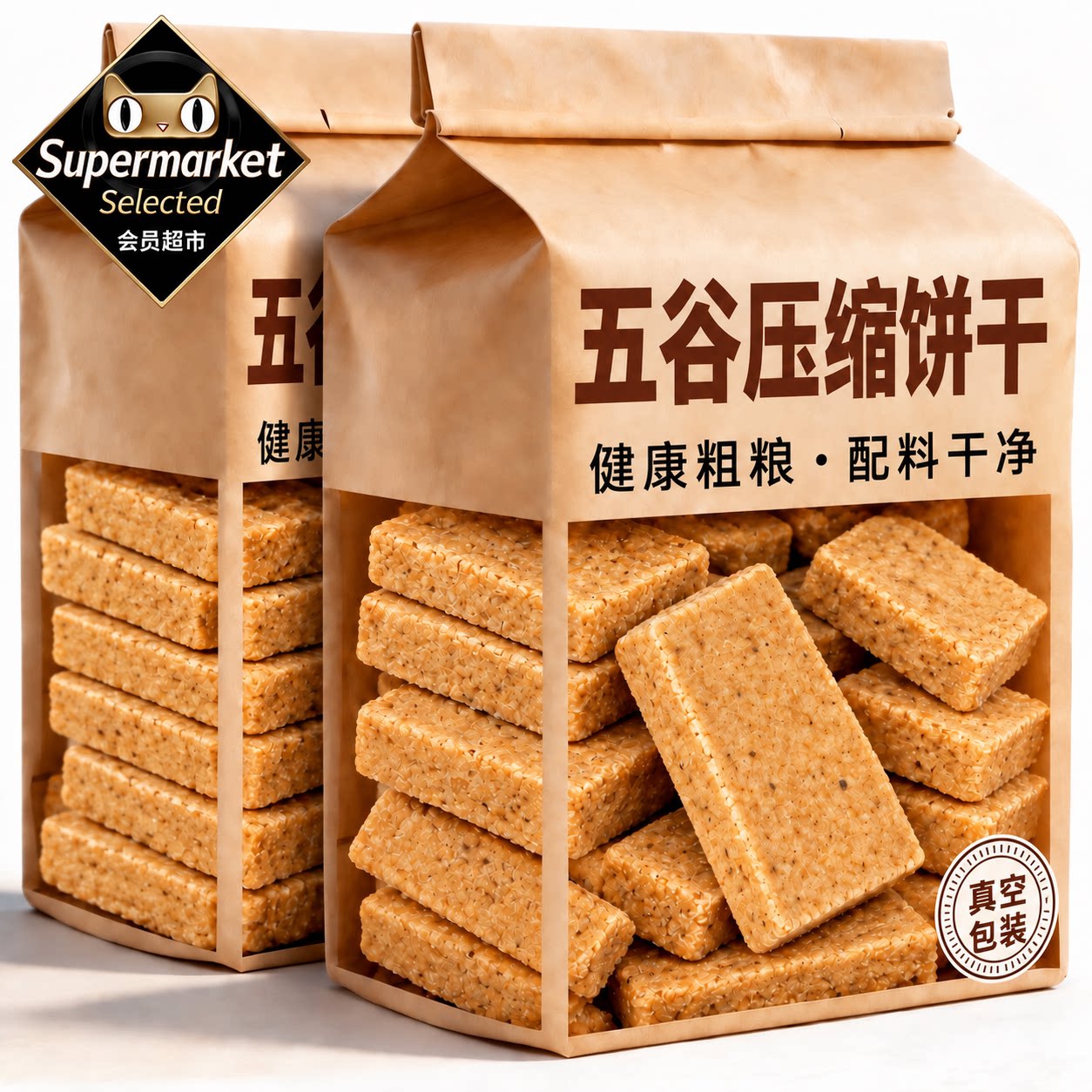 压缩饼干官方旗舰店保质期年储备粮真空独立包装学生户外速食代餐