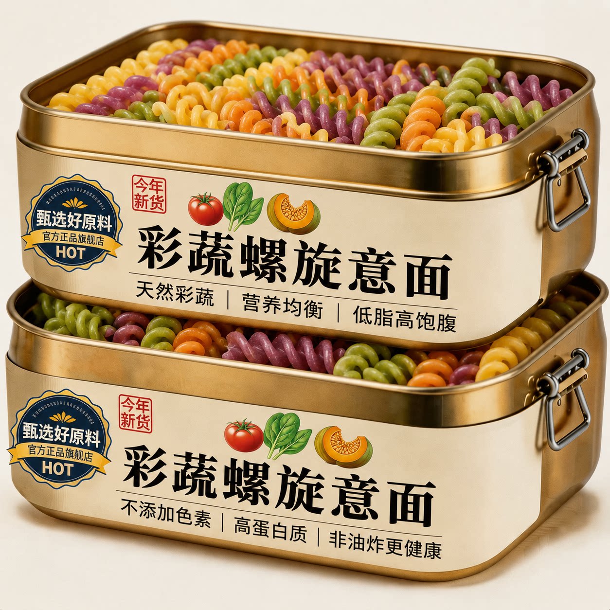 宝宝营养辅食儿童果蔬螺旋意面意大利面条番茄肉酱正品官方旗舰店