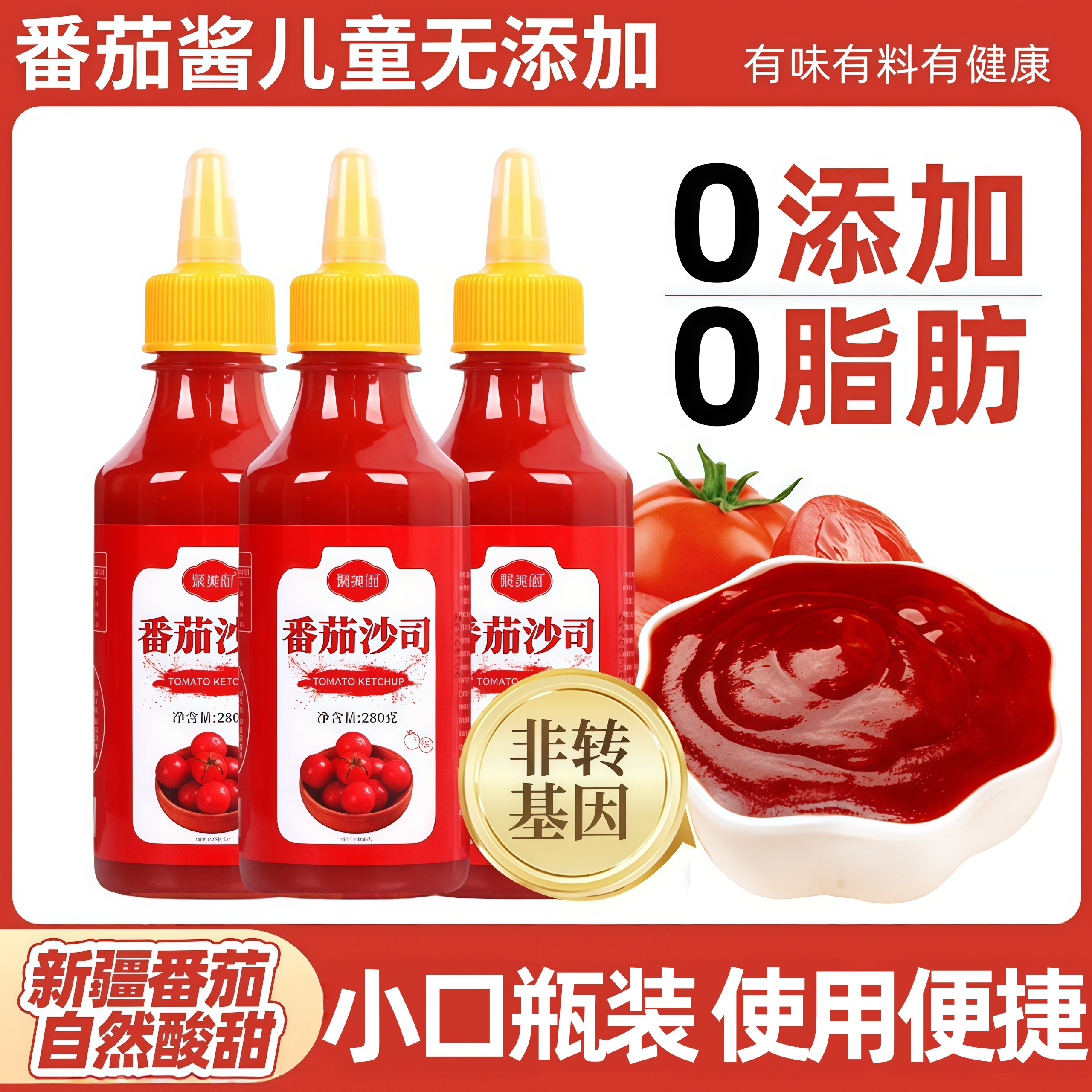 正宗番茄酱儿童无添加宝宝沙拉酱瓶装商用沙拉酱组合官方旗舰店
