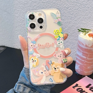 森爽 卡通玲娜贝儿磁吸适用iPhone15Promax手机壳苹果14可爱保护套13透明防摔12全包创意个性11软硅胶无线充
