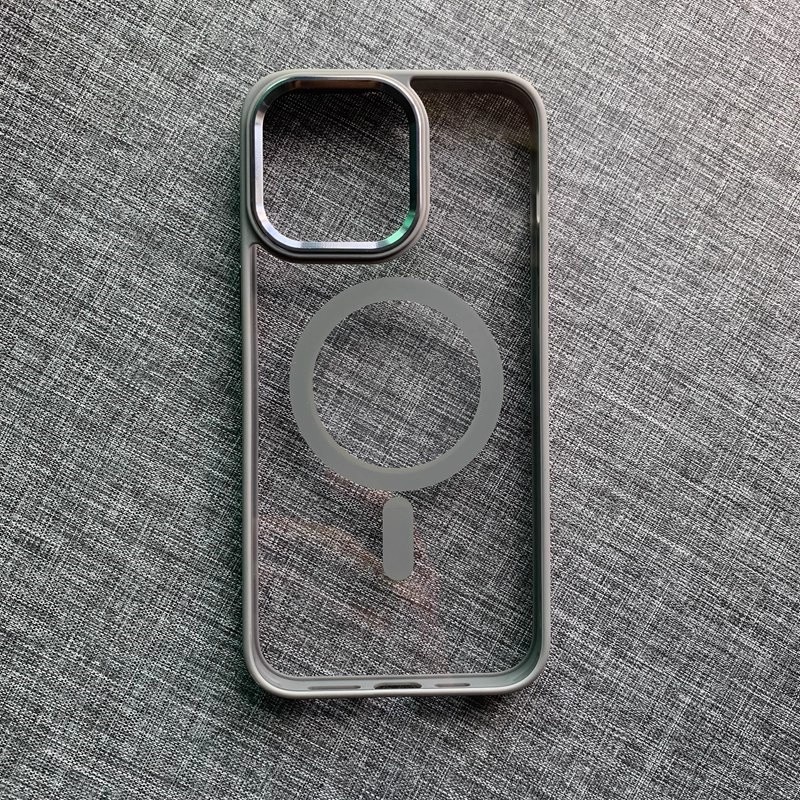 苹果17Promax磨砂边框磁吸壳