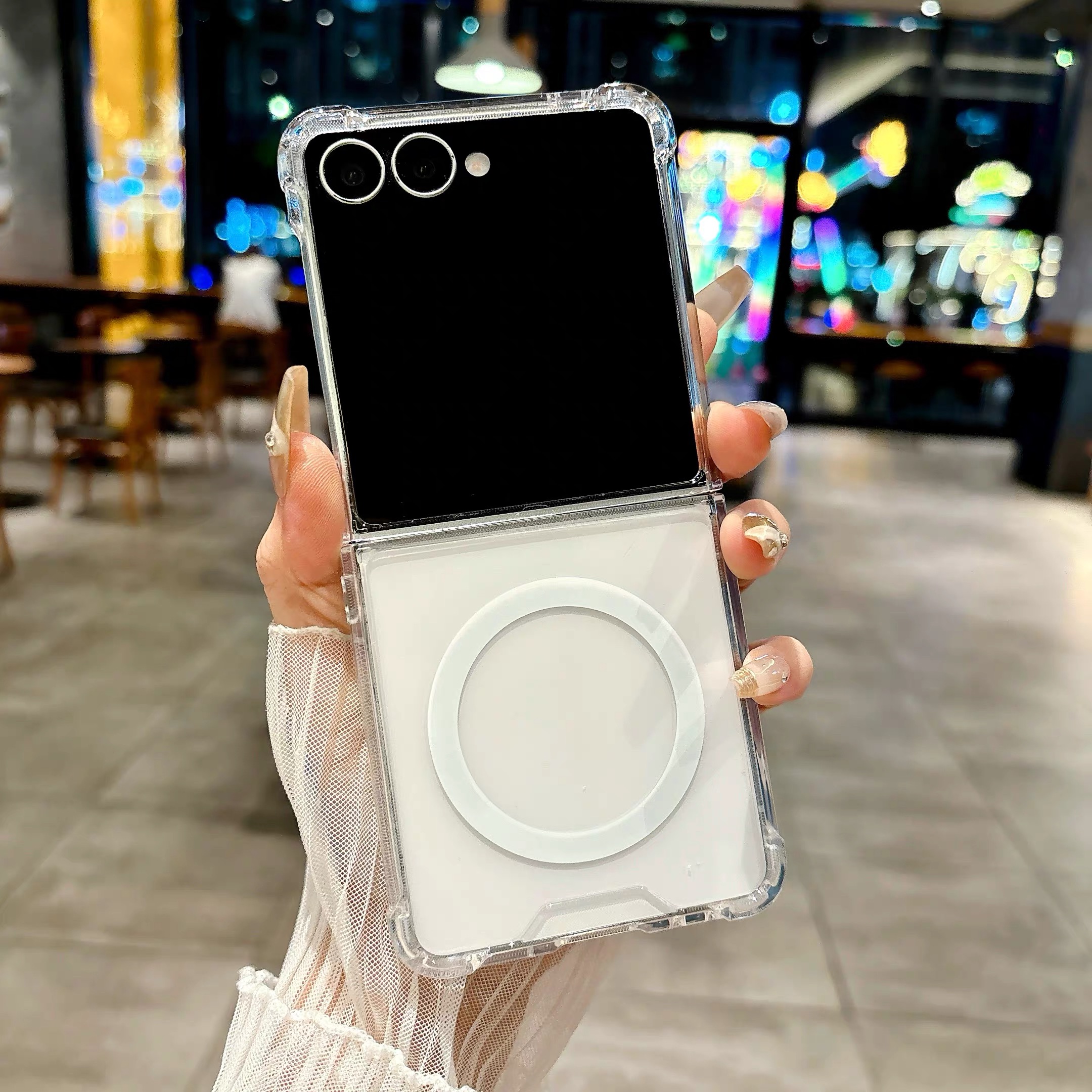 三星Zflip7透明磁吸防摔壳