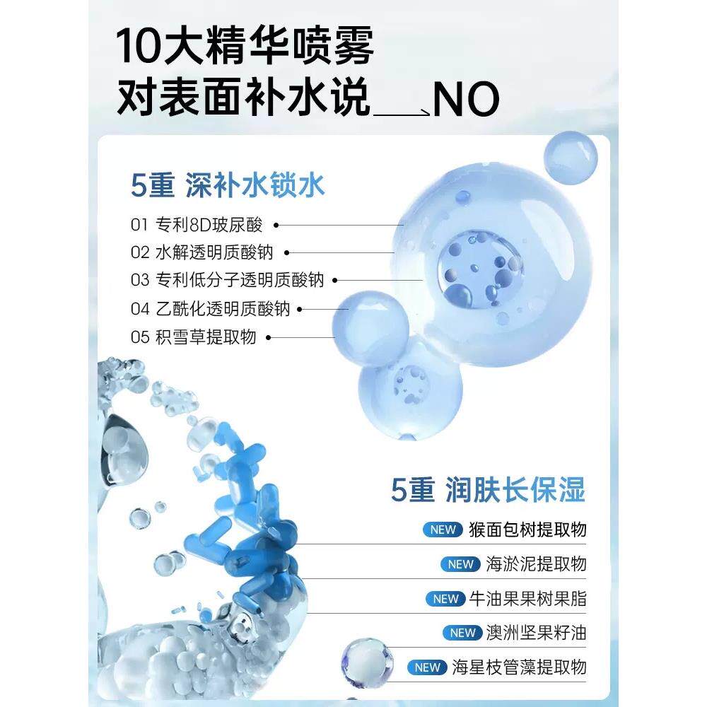 正品喷乳雾透明华质酸补保水湿女性AAH夏季化妆水收缩毛孔彩妆精
