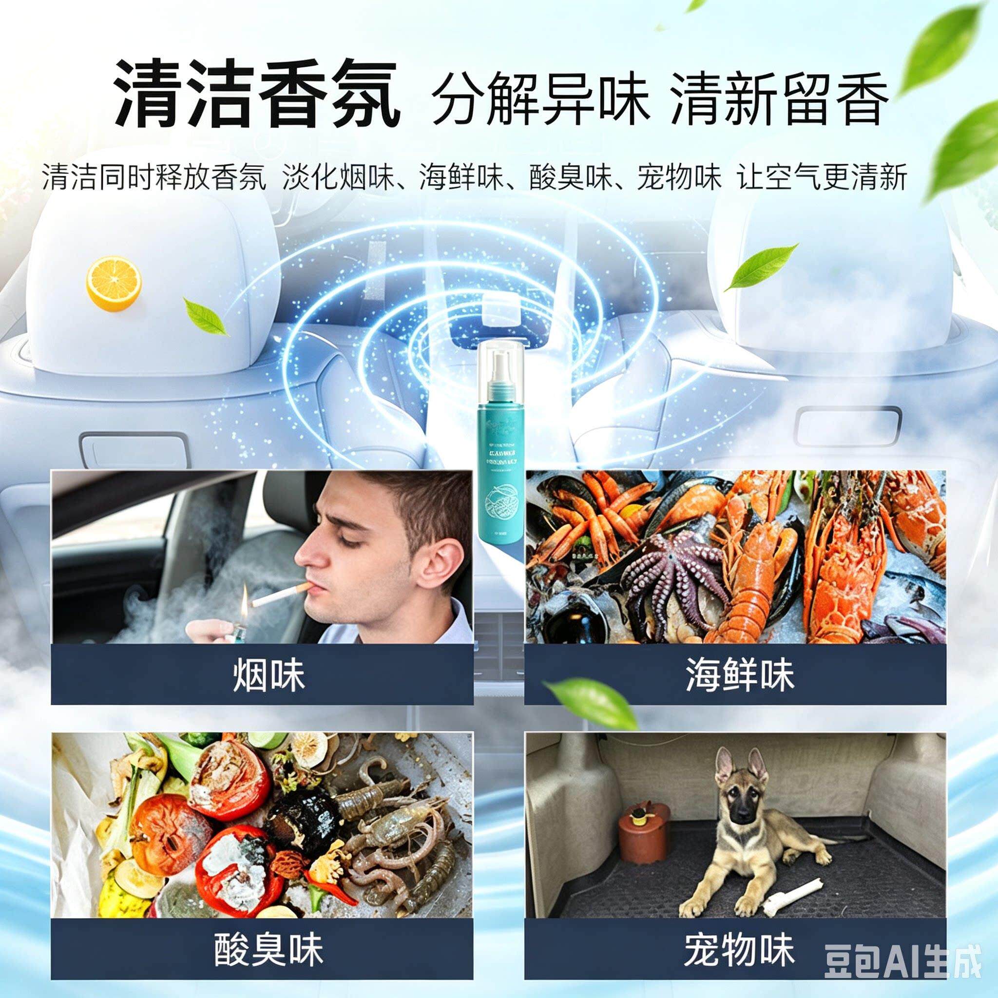 【饰香氛】清洁香氛保汽强车内饰清洗养护JIC理剂力去污翻内新ZX