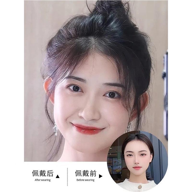 发际刘海贴前线剪额真发女补发片修无痕隐形胎毛可刘海FET假发贴