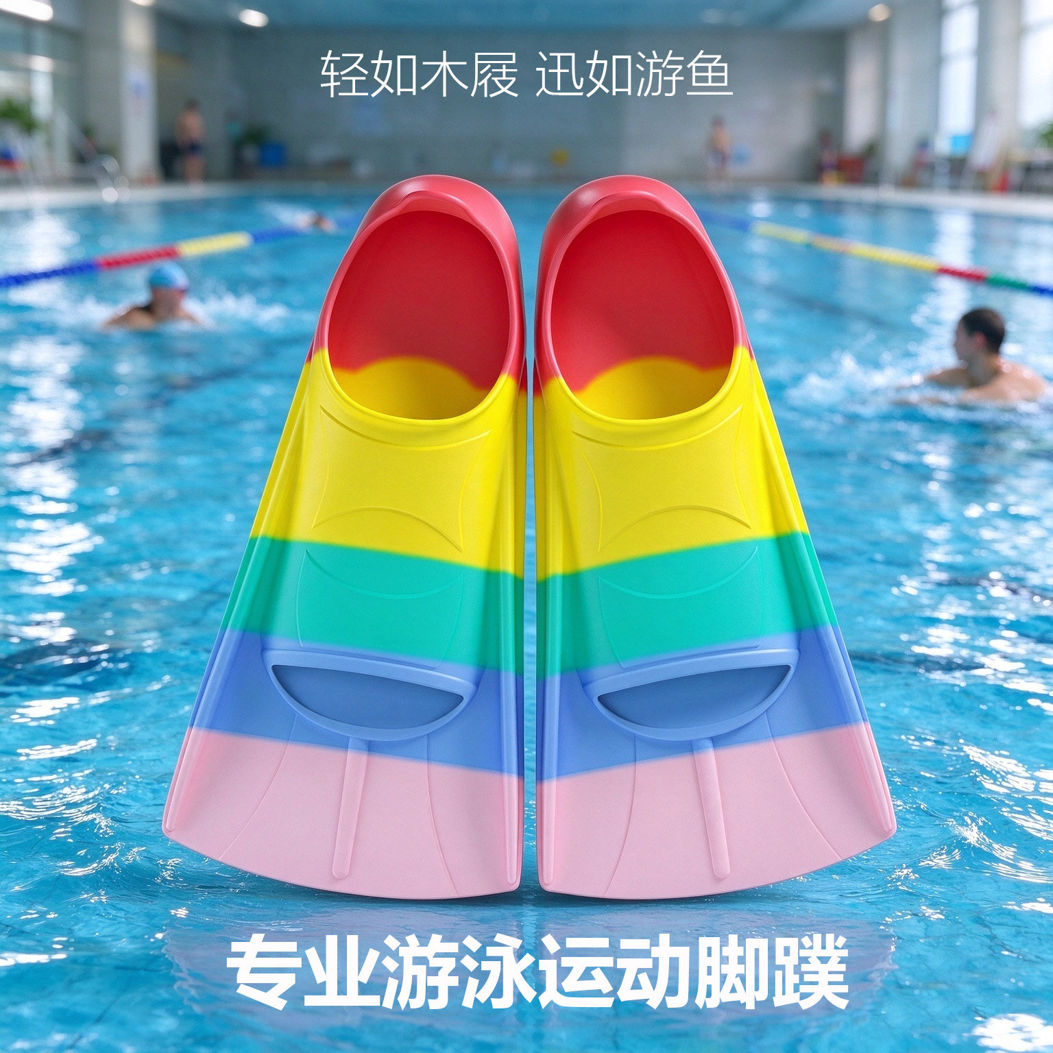 儿童鸭蹼自由泳浮潜游泳专用训练脚蹼成人自由潜水装备脚蹼青少年