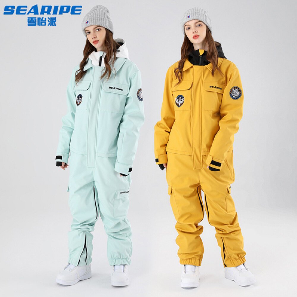 工装连体滑雪服防水防风透气