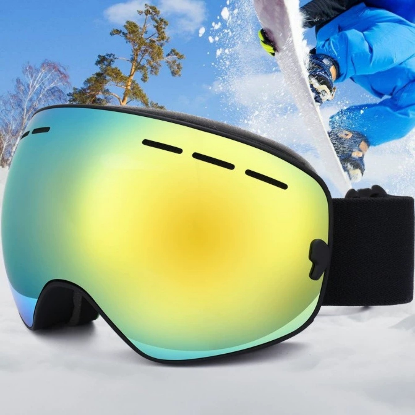 球面滑雪镜双层防雾户外滑雪眼镜