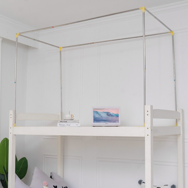 不锈钢可伸缩款学生宿舍蚊帐支架加厚寝室床帘上铺单人架子下铺