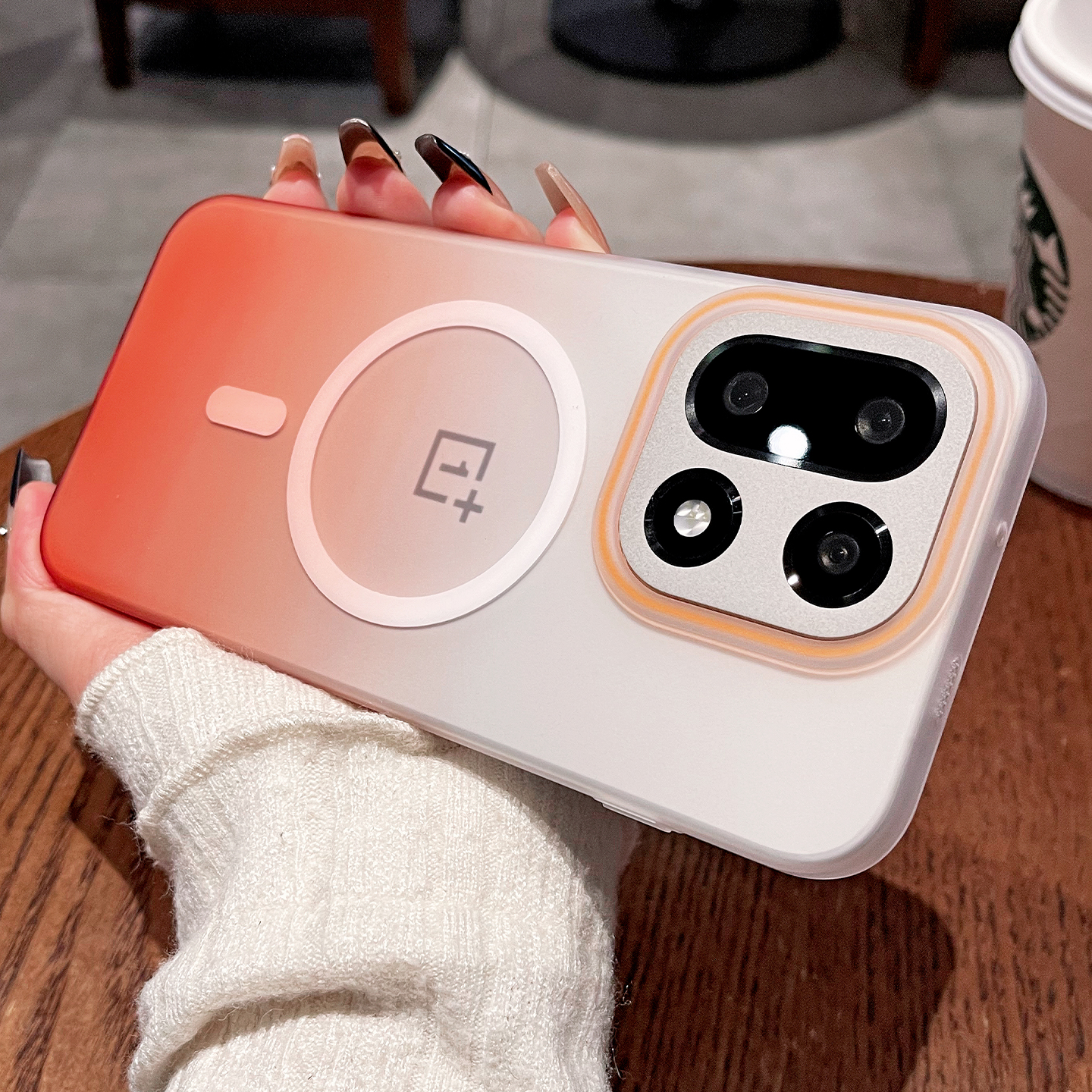 柔彩渐变磁吸适用一加15手机壳新款oneplus13透明磨砂1+13T保护套一加13R防摔全包oppo男女高级感硬壳